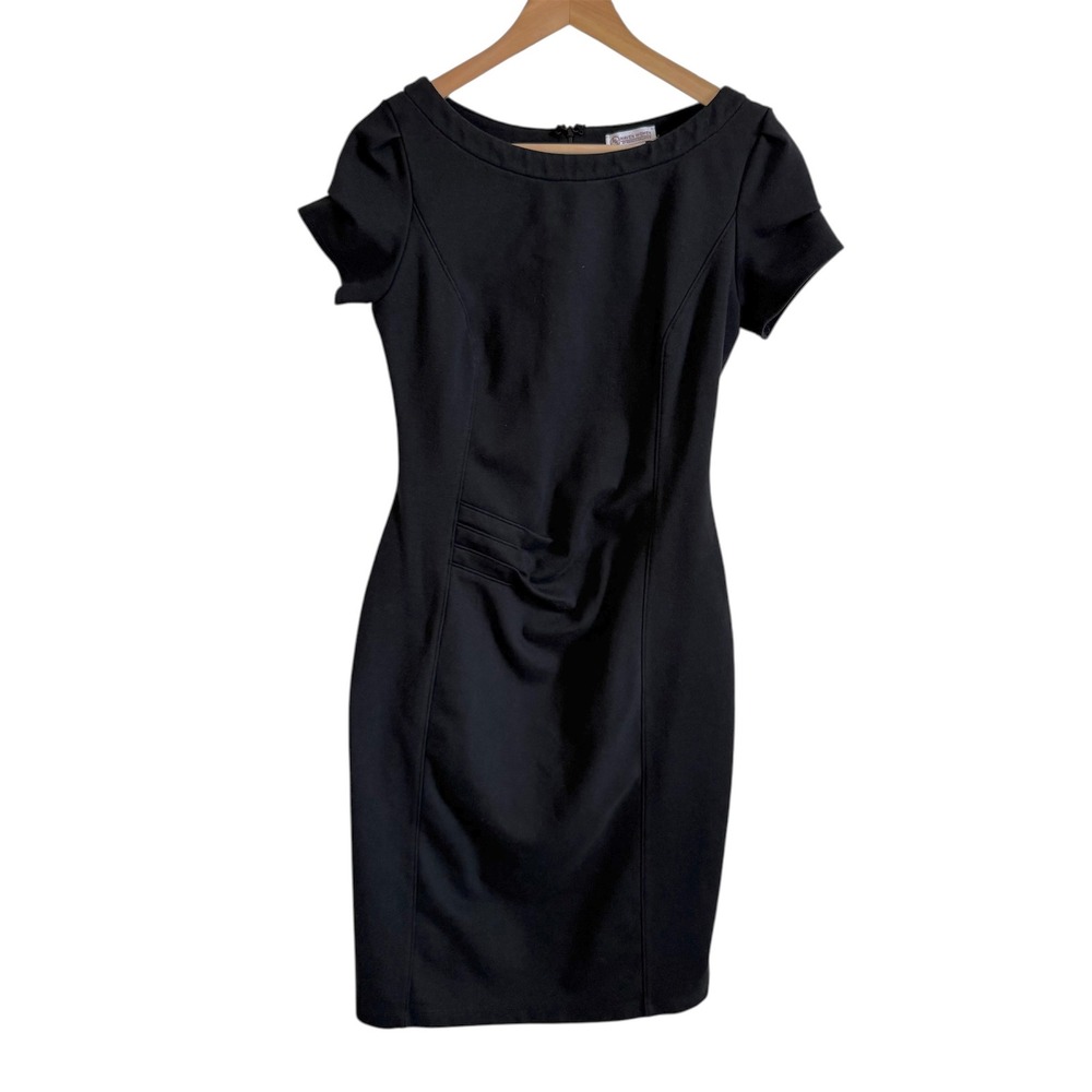 Maven Women Eco Conscious Black Fitted Dress Career Cocktail Work Medium‎